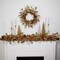 Glitter Leaf and Ball Ornament Artificial Christmas Twig Wreath Copper 24 Inch